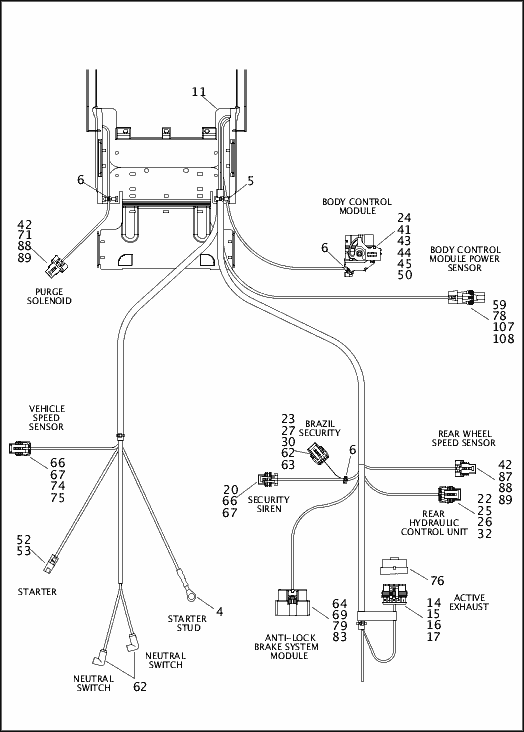 Bunbury KTM - HERITAGE SOFTAIL CLASSIC (FLSTC 103) 2014 - WIRING HARNESS,  MAIN, ABS - FLSTC, FLSTF, FLSTN & FLSTFB (4 OF 5) Wiring Diagram for 87 Harley Softail Bunbury KTM